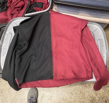 Set of 40 Burgundy and Black Marching Band Uniforms