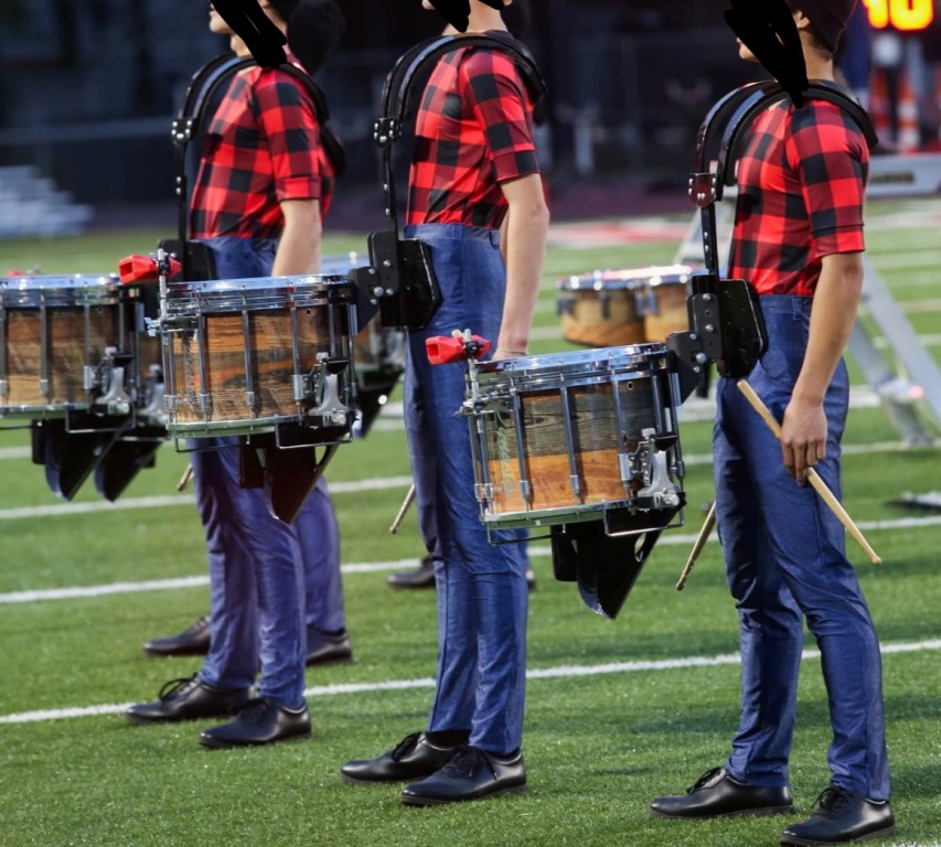 48 Red / Black Buffalo Plaid and Blue Denim Uniforms by Creative Costuming