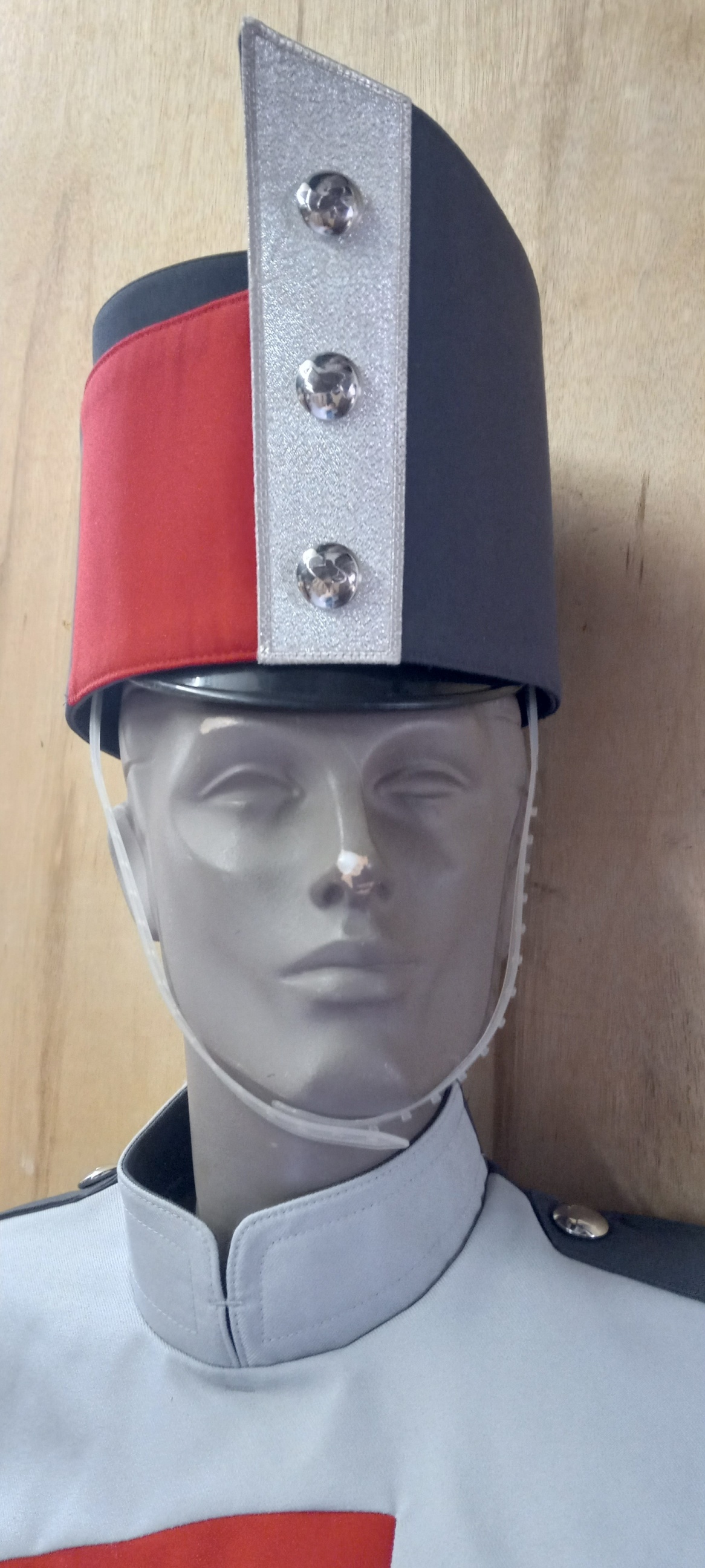 Item#0422GAR350 Item description: 350+/- Sets of Red/White/Gray used band uniforms. Material is cott