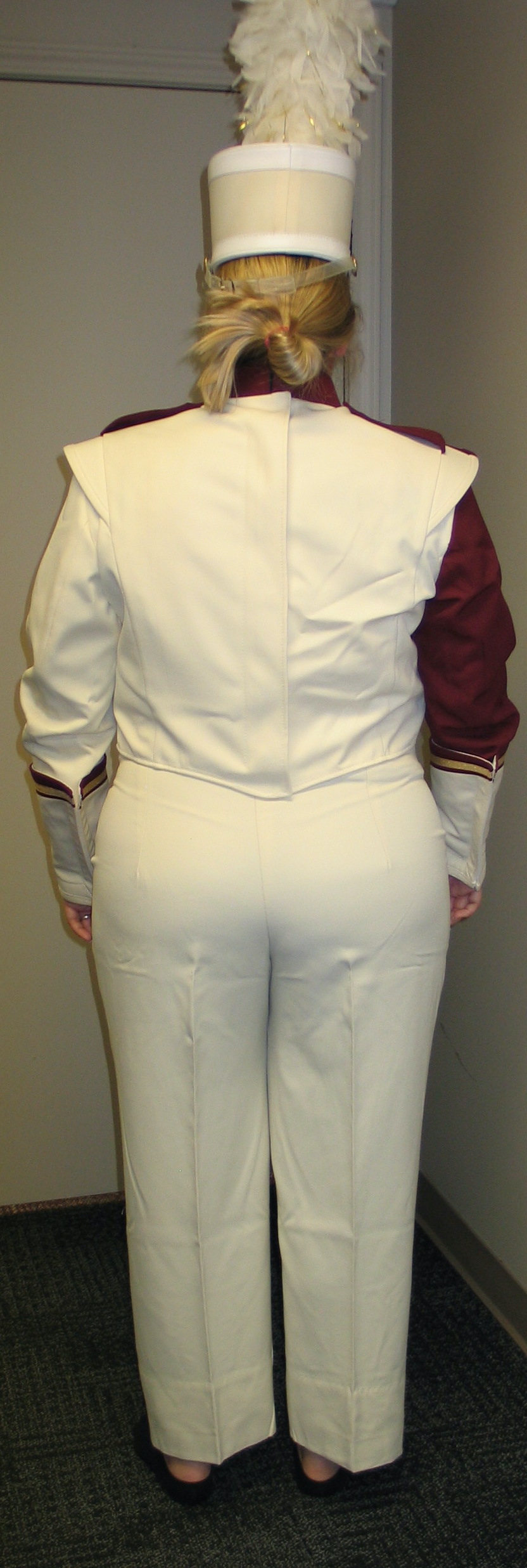 73 Fruhauf Cream/Maroon Marching Band Uniforms