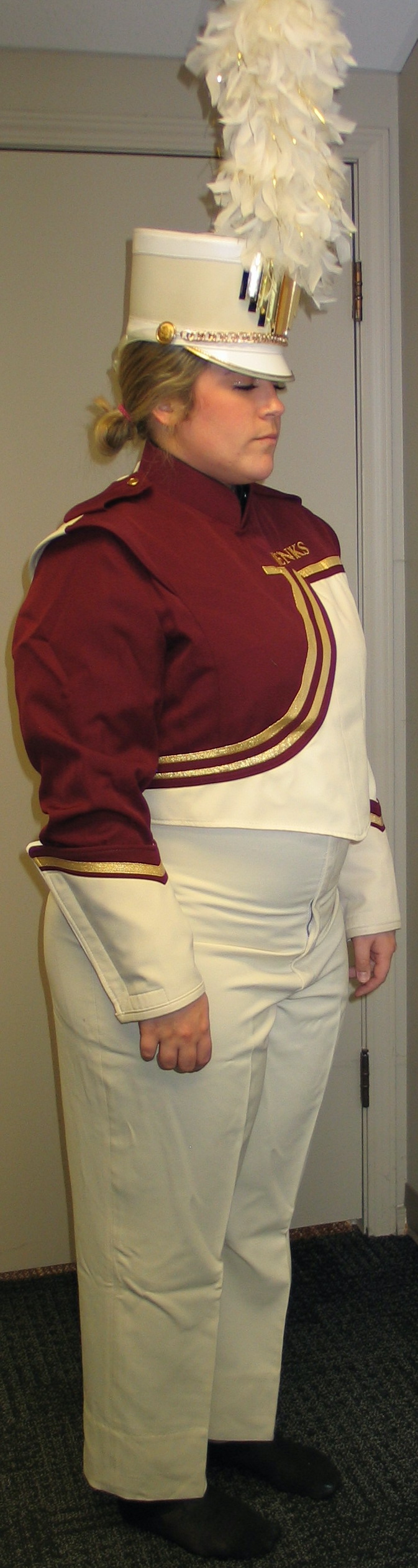 73 Fruhauf Cream/Maroon Marching Band Uniforms