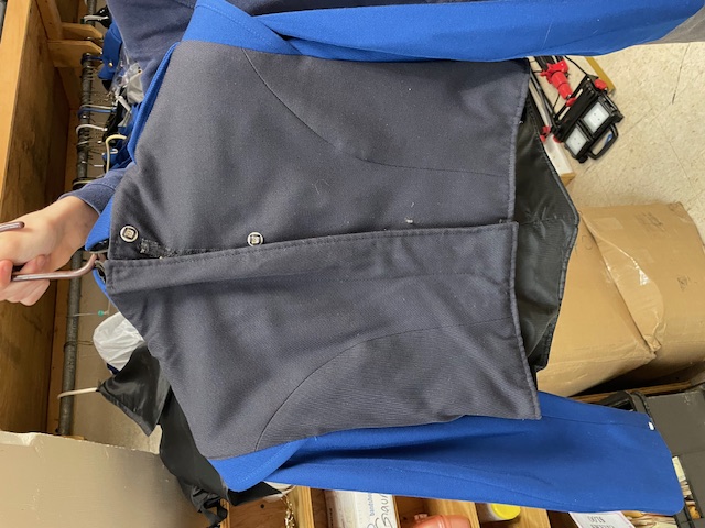 Royal Blue and Black Used Marching Jackets with yellow "W"