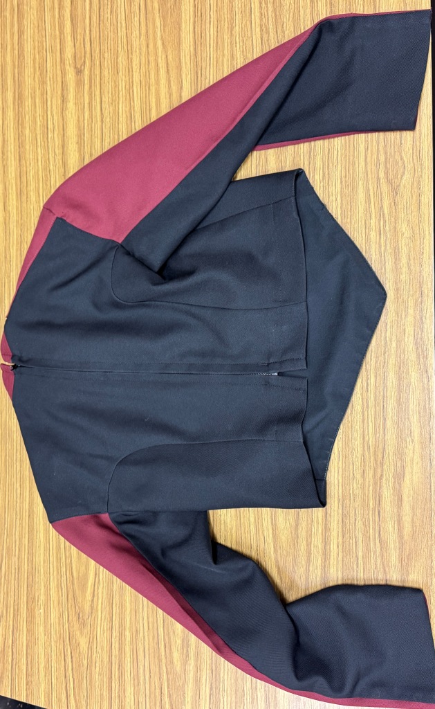 Set of 90+ Burgundy, Black, and Silver Marching Band Uniforms
