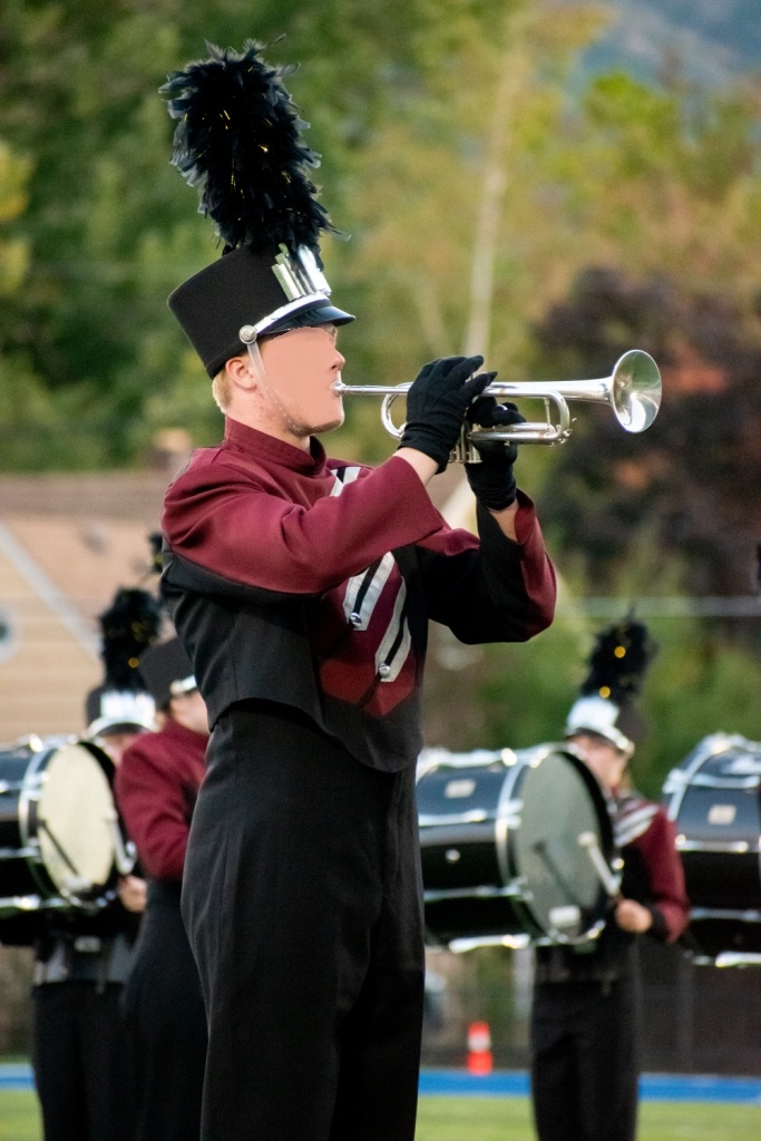 Set of 90+ Burgundy, Black, and Silver Marching Band Uniforms