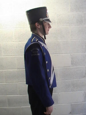 240 +/- Royal Blue, Black and White Marching Band Uniforms (3 Styles in 1