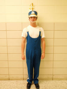 150 White/Blue and Gold Bandmans Marching Band Uniforms with Hats and