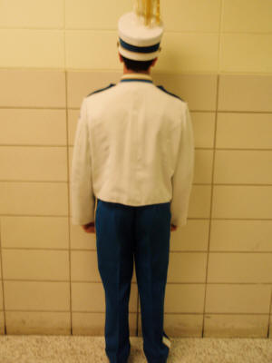 150 White/Blue and Gold Bandmans Marching Band Uniforms with Hats and