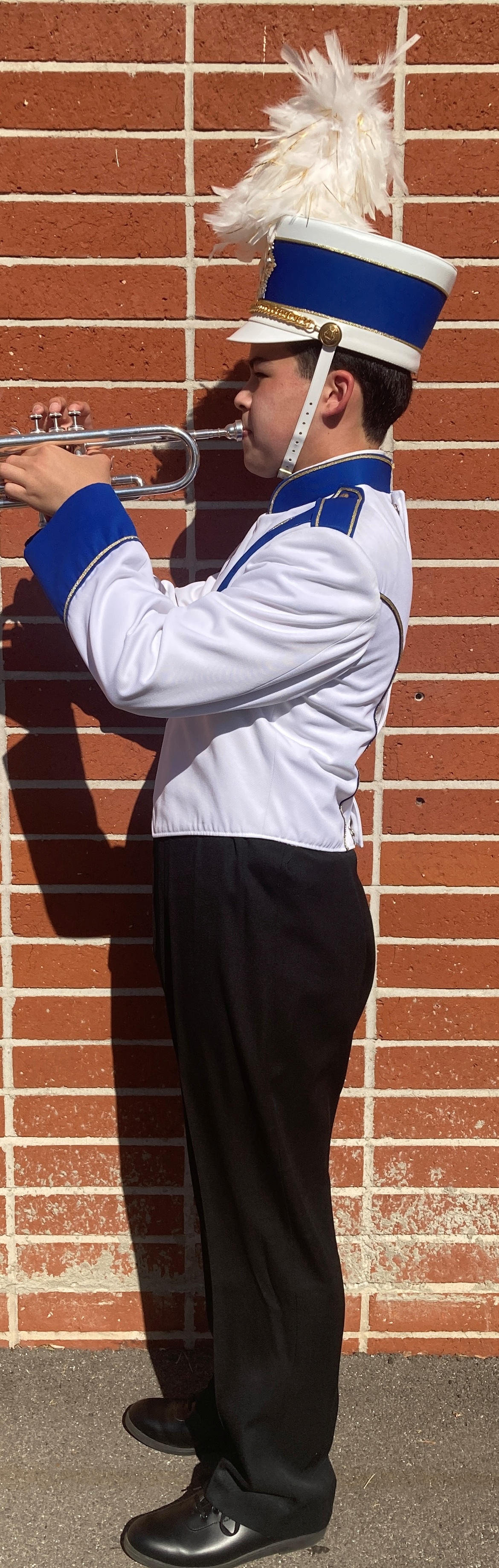 Set of 175 Blue and White Stanbury Marching Band Jackets and Black Fruhauf Bibs Item description: Ja
