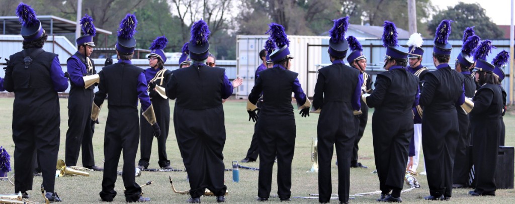 Set of 95+/- Purple, Black and Gold Fruhuaf Marching Band Uniforms