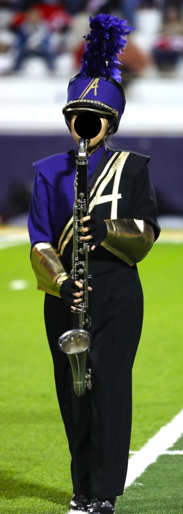 Set of 95+/- Purple, Black and Gold Fruhuaf Marching Band Uniforms