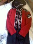 Set of 60 +/- Red/White/Black Marching Band Uniforms with bonus 20+