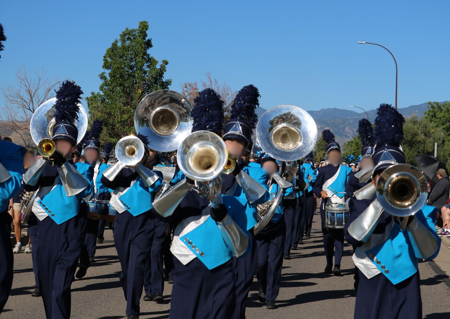 59+ Blue and Silver DeMoulin Marching Band Uniforms