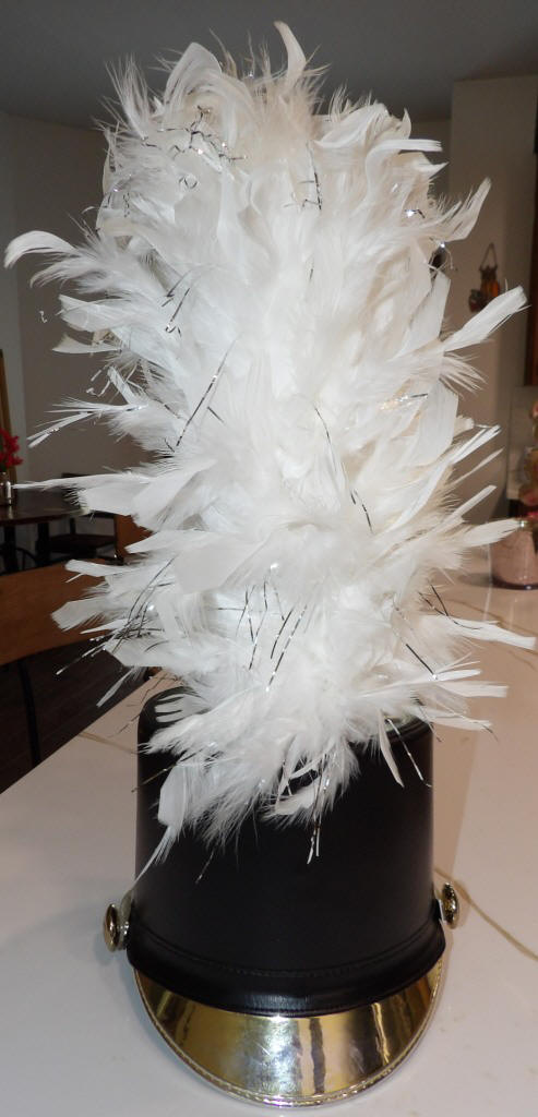 100+ 15" White with Silver Mylar Plumes