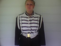 Set of Plum-Colored, Traditionally-Styled Marching Band Uniforms
