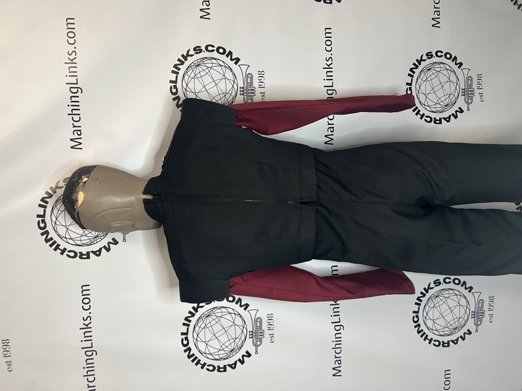 Set of 200 Burgundy, Gold & Black Marching Band Uniforms by Cesario