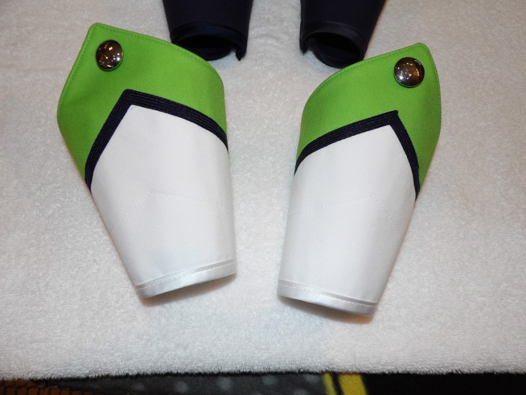Set of 290+/- Dark Navy Blue/Green/White Marching Band Uniforms by Cesario