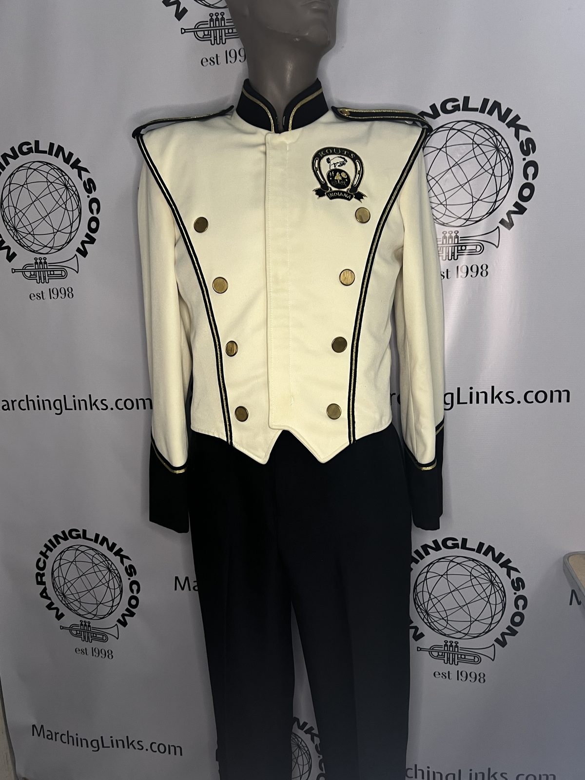 Set of 65 White and Black Marching Band Uniforms