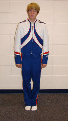 Set of 55+ Blue, Red and White Band Uniforms