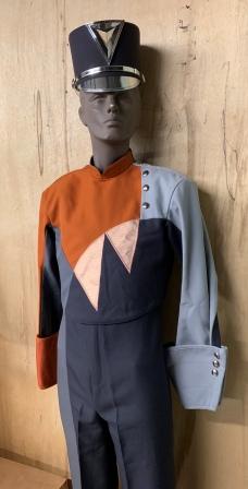 Set of 350 Gray and Orange Cesario/Bayly Marching Band Uniforms Item description: Set includes 350 C