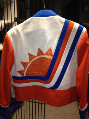Orange and Blue Stanbury Jackets each with 2 Pairs of Pants (White and