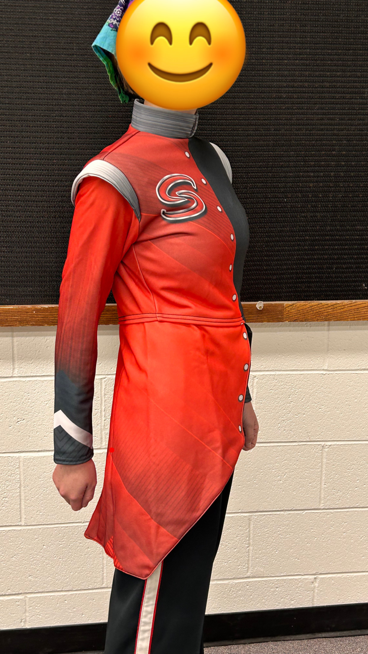 Silver, Gray, and white Digital Performance Gear Drum Corps Uniform Tops