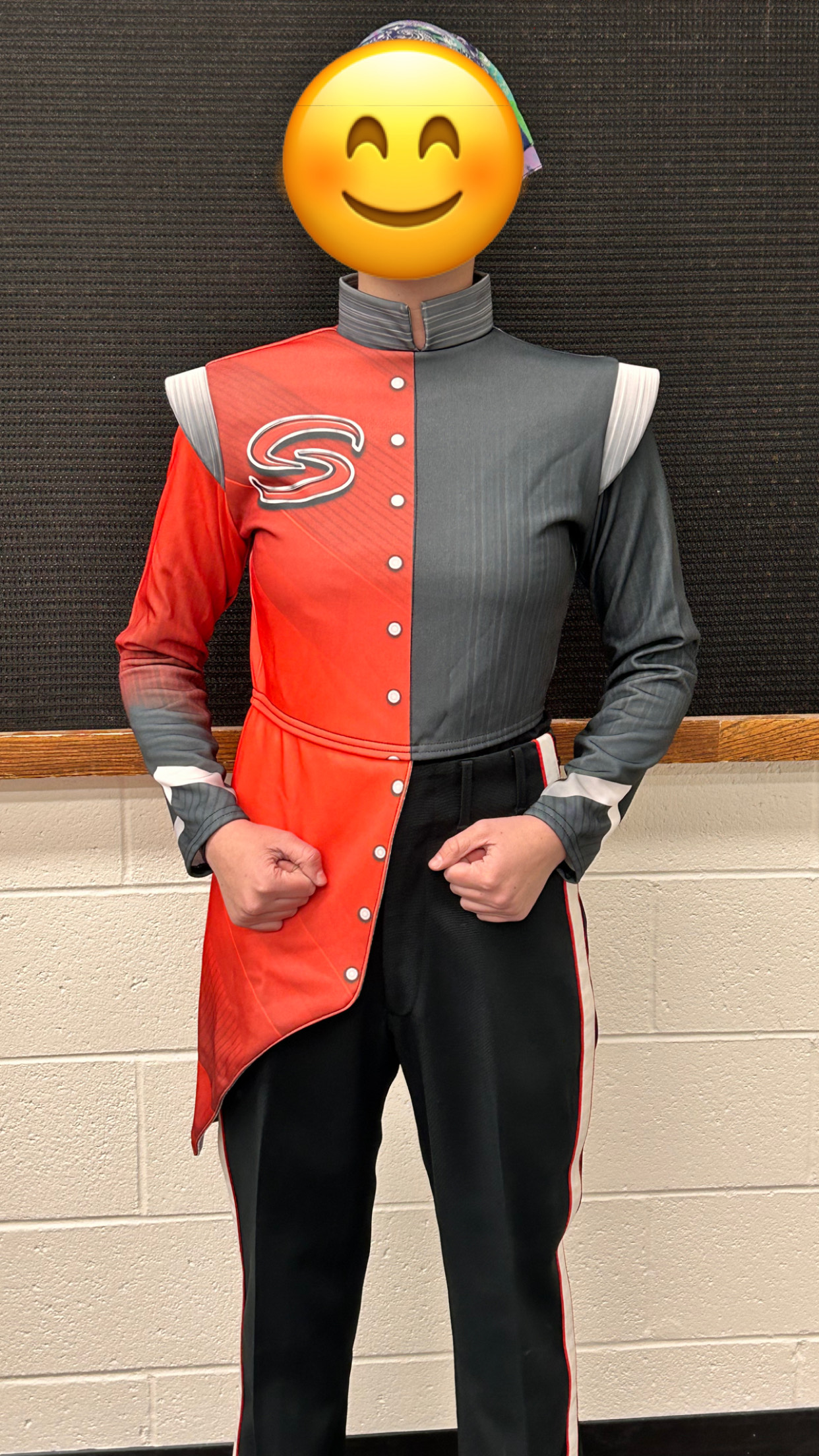 Silver, Gray, and white Digital Performance Gear Drum Corps Uniform Tops