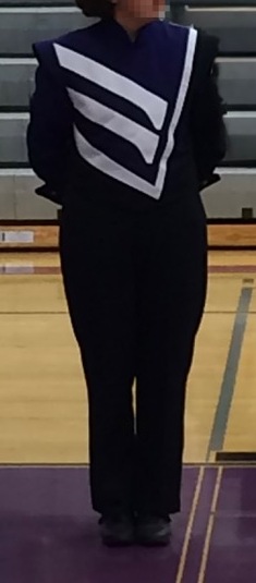 135+/- Purple, Black and White Used Marching Band Uniforms