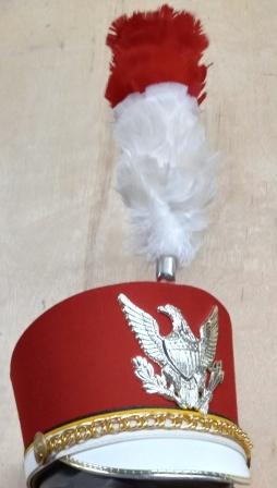 50 Red and White Shakos with Gold Eagle Emblem (may also be purchased in smaller sets)