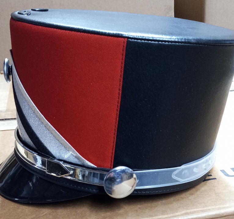 52 Black, Red and Silver Shakos (may also be purchased in smaller sets)