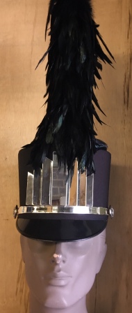 100 (+/-) Black Shakos with Silver Emblem/Hardware