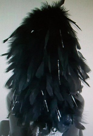 172 plumes black with silver accent